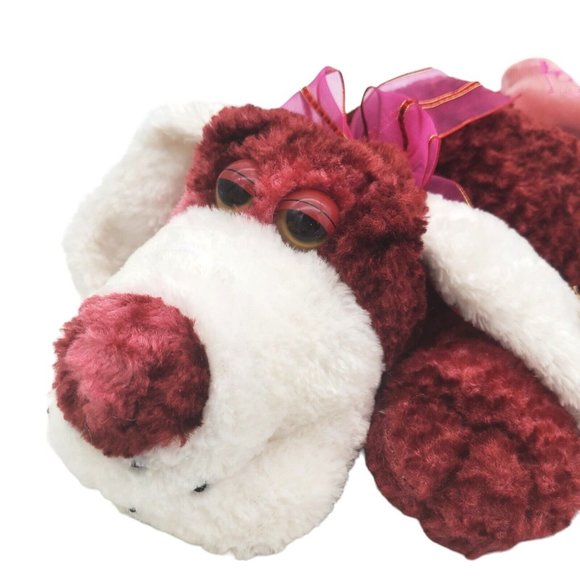 Dan Dee Collector's Choice Pink & Red Hound Dog Plush Stuffed Animal HEARTS VDay - Picture 4 of 7